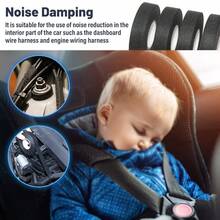 Wiring Harness Tape High Temp Wire Cable Loom SelfAdhesive Fabric Tape For Electrical Automotive Engine Harness Wrap Protection Noise Damping Cables Fixed 3 4 Inch X 50 FT 5 Rolls