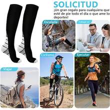 ¡Recomendado4 pares de Calcetines de Compresión para hombres y mujeres, medias de compresión 20-30 mmhg, calcetas elásticas de compresión para Enfermeras, Running, Deporte, Senderismo, Viajar, Varicosas¡Top de Temporada - Gris - Ver 9