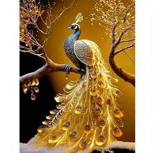 1pc 5D DIY Diamond Painting Kit, Peacock Pattern, Full Drill Diamond Art Set, Suitable For Adult Beginners, Diamond Painting Wall Decor And Gift