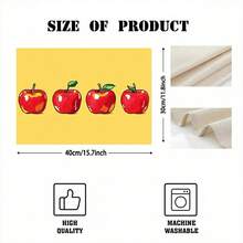 1set/1pc/4pcs/6pcs/100pcs Apple Print Placemats, Heat-Insulating Placemats, Suitable For Home Decoration, Holiday Dining, Kitchen And Party Decoration, Party Placemats, Can Be Given As Gifts