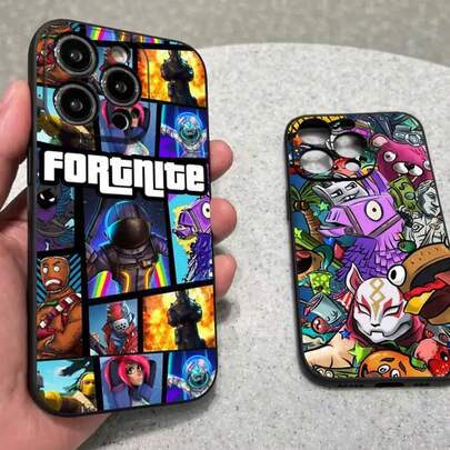 Funda de Teléfono de Dibujos Animados B-Battle-R-Royales-F-FortniteS para iPhone 17 16 15 14 13 12 Mini 11 Pro Max Cubierta de Silicona Suave
