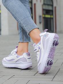 Kids' Roller Skate Shoes, 4-Wheel Roller Shoes, Small 4-Wheel Roller Skates