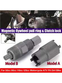 Automobil-/Motorrad-Reparaturwerkzeuge - Motorrad Magnetischer Schwungradabzieher und Kupplungsmutter-Schlüssel Motorrad Reparaturwerkzeuge - Zum Demontieren und Montieren, mit robustem Metallsteckschlüssel und Schraubenschlüssel