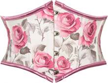 Corset Belt For Women Renaissance Wide Belt For Dresses - Pink Flower - View 1