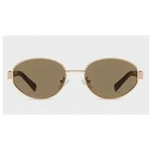 1/2 Pair Retro Bohemian Metal Frame Oval Glasses, Unisex Glasses Suitable For Street Style, Beach Vacation, Casual Daily Wear - Leopard Frame Tea - View 3