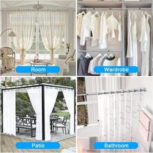 TEECK Shower Curtain Rod 2776 Inch Adjustable Spring Tension Curtain Rod Never Rust AntiSlip Shower Curtain Rod For Bathroom No Drilling Never Collapse Easy To Use Sier