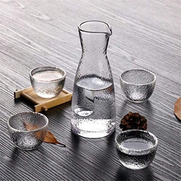 Juego de vino de vidrio KAOROU, juego de vasos, jarra de hielo, jarra, copas para licores, botellas de vino, juego de bar, regalos, Color: D
