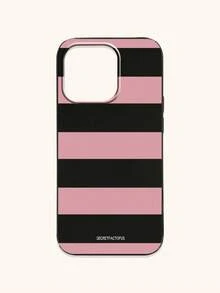 Retro Geometric Striped Phone Case, SECRET FACTORUS Fashionable Pattern Protective Cover, Compatible With IPhone 17 / 17 Air / 17 Pro / 17 Pro Max, And Galaxy Phones, Compatible With S26/S26 PLUS/S26 Ultra - Multicolor - View 40
