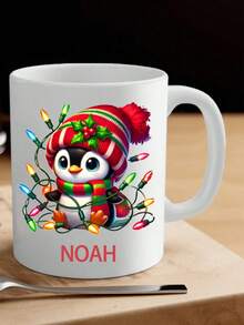 1/2/4 Pcs Customized Text Ceramic Mugs | Couple Personalized Mugs, Anniversary Gifts, Christmas Gifts, Christmas Morning Coffee Cups | Suitable For Couples, Lovers, Christmas Gift Buyers, Anniversary Celebrators, Romantic Gift Makers, Home Decor Enthusiasts, Daily Gift Givers, Customizable Text - Multicolor - View 4
