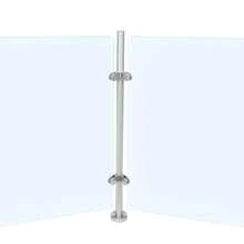 SanBouSi 110CM Railing Post Stainless Steel Railing Fence Pole Corner Post Stainless Steel Pole - Silver - View 8