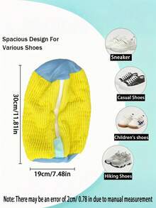 2pcs Reusable Shoe Wash Bags - Suitable For Sneakers, Mesh Shoes, Slouchy Shoe Cleaner, Household Shoes, Multi-Functional Stain Removal, Anti-Deformation, Quick Washing Bag, Laundry Bag, Washing Machine Garment Care Bag