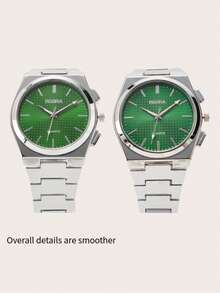 La última versión actualizada ha alcanzado la talla grande alta calidad, y el precio no se ha incrementado durante el proceso de actualización. Tiene una función de cronometraje estable que combina lo sencillo con lo empresarial y el ocio, y es muy adecuado para usarlo en ocasiones importantes cuando se combina con un reloj de cuarzo.