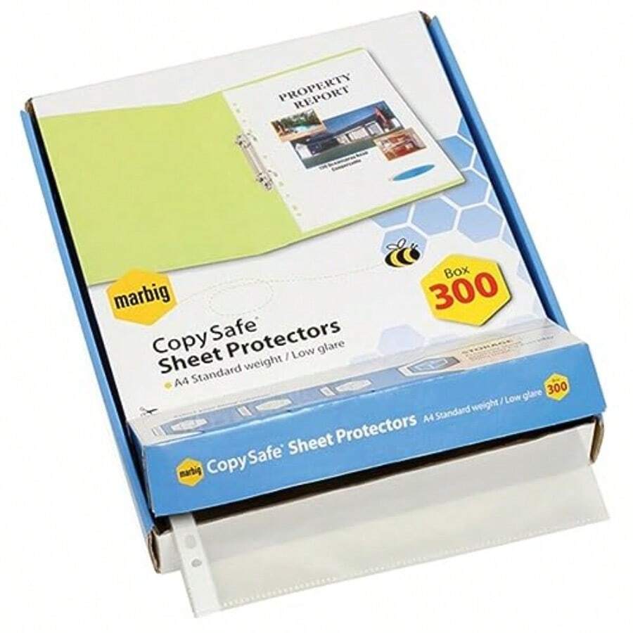 Marbig 25170 Sheet Protectors Light Weight A4 Box 300