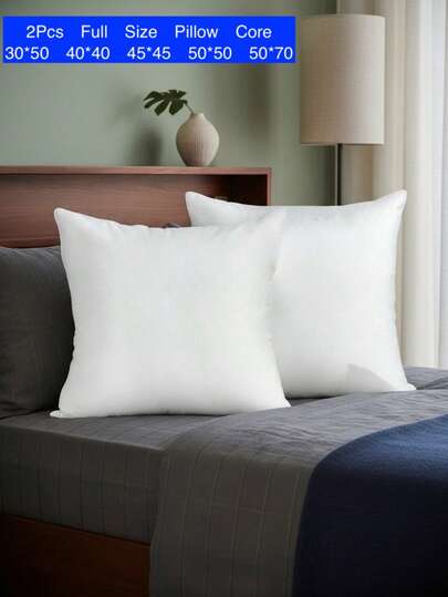 Full Size Kussen Core, Feather Fluwelen Superfine Renewable Fiber Cushion Bed Sofa Home White), Bedding, Inserts, Pillows