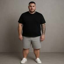 EVOLUTION PLAY Kit 2 Bermuda Shorts Twill Men's Plus Size 48 Or 58 Extra Large - Blue-gray - View 7