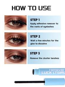 Soluzione rimuovi colla per ciglie finte, portatile per uso on-the-go, delicata e adatta ai principianti per una facile rimozione di ciglie finte.