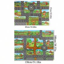 1张热门游戏场景地图 - 快乐农场交通停车场景地图，游戏垫，防水垫，城市主题，城市交通地图游戏垫，多主题交通路线地图（本产品为地图，非地毯。材质为无纺布，非涤纶。） - 彩色 - 查看 2