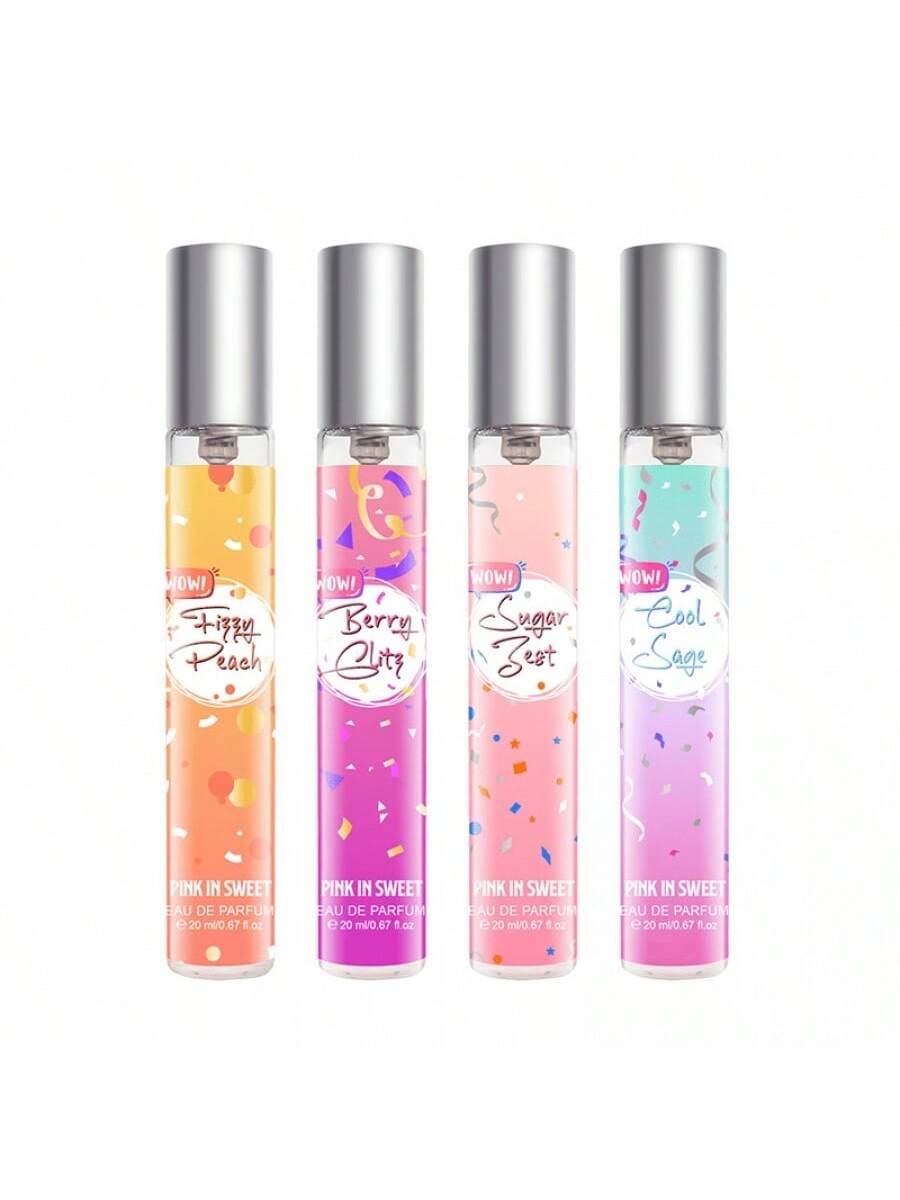 Tubo de ensayo de 20 ml, perfume, cuatro piezas.