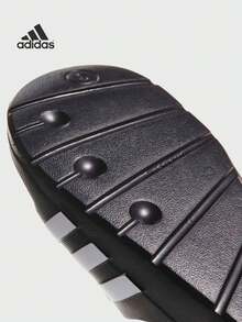 Adidas 阿迪达斯 DURAMO SLIDES 休闲游泳拖鞋，EVA 一体式简约设计，适合运动前/运动后穿着，纹理鞋垫 - 黑色 - 查看 5