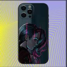 Custodia per telefono compatibile con Anime Arcane J-Jinx L-LOL, adatta per iPhone 16, 15, 14, 13, 12, 11, Pro, X, XS, Max, XR, Plus, Mini, in morbida cover nera - compatibile con 17, 17 Pro, 17 Pro Max