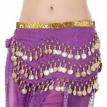 1pc Gold Trim Coin Waist Chain, Suitable For Beginner Jazz Dance, Belly Dance, Shiny Sexy Dance Practice Hip Scarf, BLINGBLING, Versatile For Daily Wear, Nightclub Stage Performance, Street Style, Festival Party Decoration