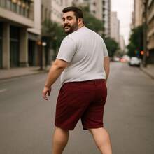 EVOLUTION PLAY Kit 2 Bermuda Shorts Twill Men's Plus Size 48 Or 58 Extra Large - Maple Persimmon - View 8