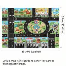 1张大型停车场场景地图，英文版。适用于游戏室、车辆、小型汽车、游戏垫、防水垫。 - 彩色 - 查看 13