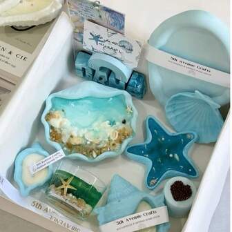 1/3 piezas Vela perfumada con tema oceánico, vela decorativa para el hogar, vela para relajación/meditación/aromaterapia, adecuada para vacaciones/fiestas, decoración de boda, recuerdos de boda, regalo para amigos (Base reutilizable/Aroma: Océano de verano)