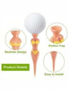 5pcs/Set Funny Women & Girls Golf Club Head Covers, 8cm Length, Made Of Durable Plastic, Easy To Grip, Suitable For Training Equipment. Professional Golf Spikes Shoes For Exclusive Golf Experience