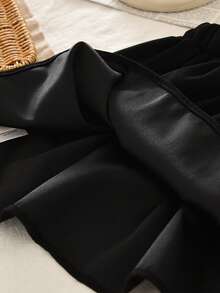 女童字母和泰迪熊羊毛卫衣和裙子套装，春秋季