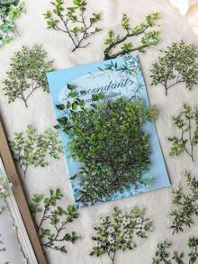 30张/包 绿色植物叶子装饰贴纸，适用于剪贴簿、DIY工艺品、剪贴簿用品和文具