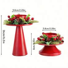 Đế nến bằng gang cổ điển, bề mặt tráng men, chân nến trang trí để bàn, không cần điện, thích hợp cho Giáng sinh và ngày lễ tình nhân Đồ trang trí Giáng sinh Trang trí phòng mùa đông Đồ trang trí Giáng sinh Quà tặng Giáng sinh Trang trí Giáng sinh - Nhiều màu - Xem 3