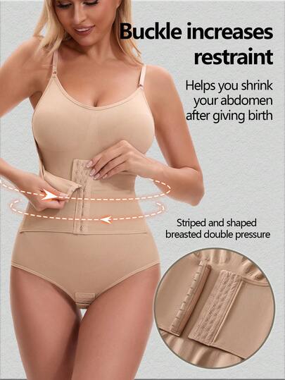 Button-Up Shapewear Bodysuit, Slimming, Postpartum Recovery, Sports Shaping
