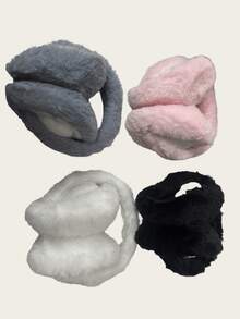 2PCS/1PC Winter Warm Earmuffs Cute Student Ear Cover Winter Ear Protection Plush Ear Bag Anti-Freeze Foldable Earmuffs