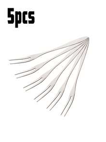 20pieces, Stainless Steel, 12cm*2cm, Fruit Fork Stainless Steel Set, Creative And Cute European-Style Small Luxury Double-Toothed Fork, Suitable For Travel Restaurants And Hotels, Suitable For Home Kitchens, Dining Rooms, Weddings, Parties, And Kitchens. It Is An Excellent Choice For Christmas Gifts And Back-To-School.