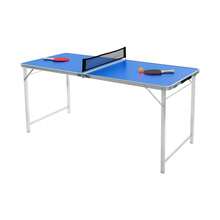 SENDERPICK Foldable Pong Table Table Foldable Ping Pong Table For Indoor & Outdoor Use Foldable Ping Pong Table Portable - Blue and Silver - View 6