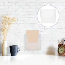 WallMounted Document Organizer Transparent File Holder For Office Stylish File Rack For Pamphlets Magazines And Documents Plastic Design Efficient Office Organization