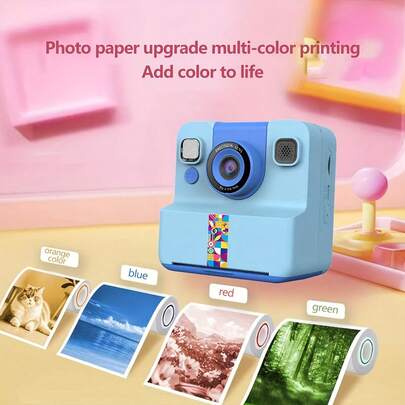 Color Photo Paper - Black & White, Orange, Rose Red, Green Glaze | Smooth Surface For Instant Print Cameras, Mini & Label Printers | High-Quality Durable Paper For Vibrant Prints, Vivid Colors, Premium Printing, Home Printing, Vibrant Colors, Smooth Texture, Office Use