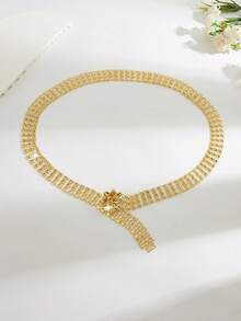 Set de bijuterii retro de lux Mgyi, din cupru auriu, la modă și de înaltă calitate, pentru femei, curea elegantă placată cu aur de 18K, design pătrat, potrivită pentru Nigeria, Dubai, Orientul Mijlociu, Arabia Saudită, nuntă, purtare zilnică, cadou de aniversare a nunții, cadou de Halloween pentru prieteni