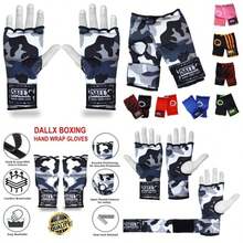 Padded Inner Gloves With 75cm Long Wrist Straps Boxing Gloves - Gel Elastic Wraps Fist Knuckle Training Muay Thai Kickboxing Men Women U2013 Pair - 大號 + 特大號 - 查看 2