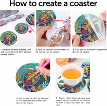 8Pcs Retro Housewife Diamond Art Coasters Kit, Vintage Coffee Diamond Painting Coasters With Holder, DIY Craf Art Coaster Kit For Home Dr - Bdwy183us - 查看 3