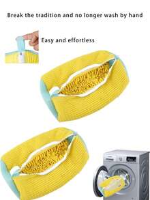 Bolsa para lavar zapatos apta para lavadora, bolsa de lavandería antideformación para lavar zapatos, bolsa de lavado de zapatos mágica para lavadora, bolsa de lavado de zapatos perezosa, bolsa de lavandería cilíndrica de poliéster para lavadora, bolsa de protección de zapatos, bolsa de lavandería antideformación. Un imprescindible para que los estudiantes laven sus zapatos durante la temporada de regreso a clases