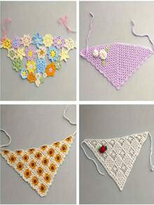 250g/10 件优质花卉腈纶纱线套装，每件 25g - 柔软耐用，适用于 DIY 针织和钩编项目，例如围巾、帽子、手套、毛毯、手工艺品 - 彩色 - 查看 9