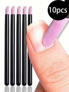 [5pcs/1set] Quartz & Ceramic Nail Polishing & Carving Pen Kit, 45 Degree Cuticle & Skin Remover, Nail Polish, Nail File, Smooth Rock Stone, Natural Nail Gel