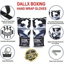 Padded Inner Gloves With 75cm Long Wrist Straps Boxing Gloves - Gel Elastic Wraps Fist Knuckle Training Muay Thai Kickboxing Men Women U2013 Pair - 大號 + 特大號 - 查看 3