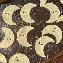 15/25 piezas Botones con forma de estrella y luna perlados, accesorios de ropa, manualidades hechas a mano, decoración DIY - Multicolor - Ver 2
