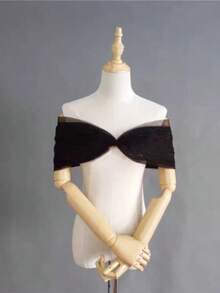 Bridal Shoulder Shawl, Can Cover Chest Accessories, Available In Multiple Colors, Solid Color Mesh Material - Multicolor - View 8