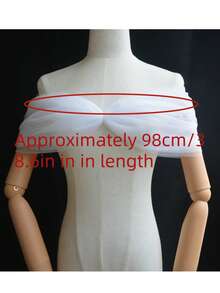 Bridal Shoulder Shawl, Can Cover Chest Accessories, Available In Multiple Colors, Solid Color Mesh Material - Multicolor - View 4
