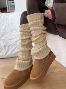 70cm Yoga Leg Warmers For Women, Knitted Thigh High Leg Warmers, Warm Over The Knee Leg Warmers, Thick Leg Warmers For Autumn/Winter