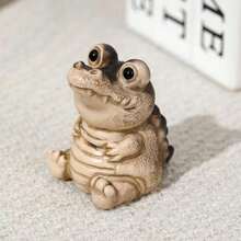 1pc Mini Handmade Crocodile Figurine, Unique Personalized Decor, Tea Ceremony Accessory, Coffee Table Decoration, Best Birthday/Graduation Gift